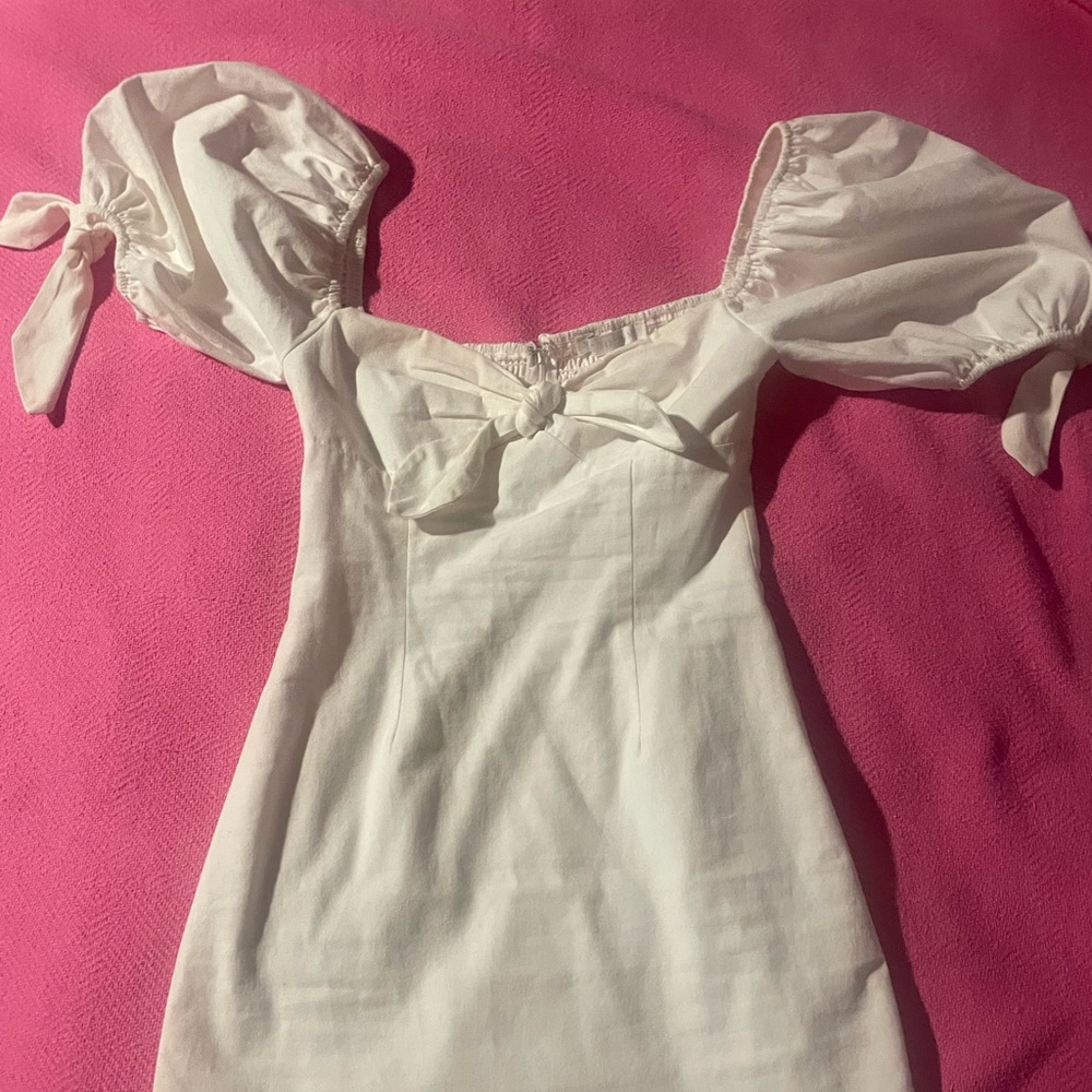 More To Come white bow dress